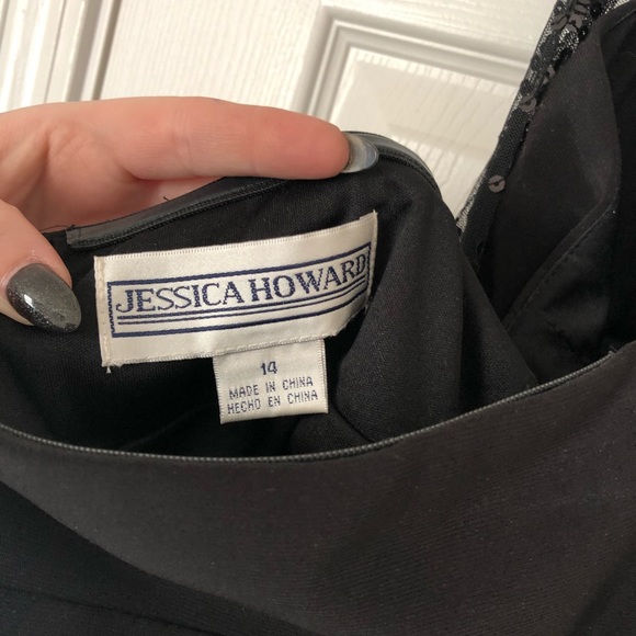 Black Sequin Halter Dress - Picture 3 of 4